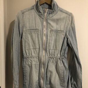 GAP Blue and White Striped Jacket